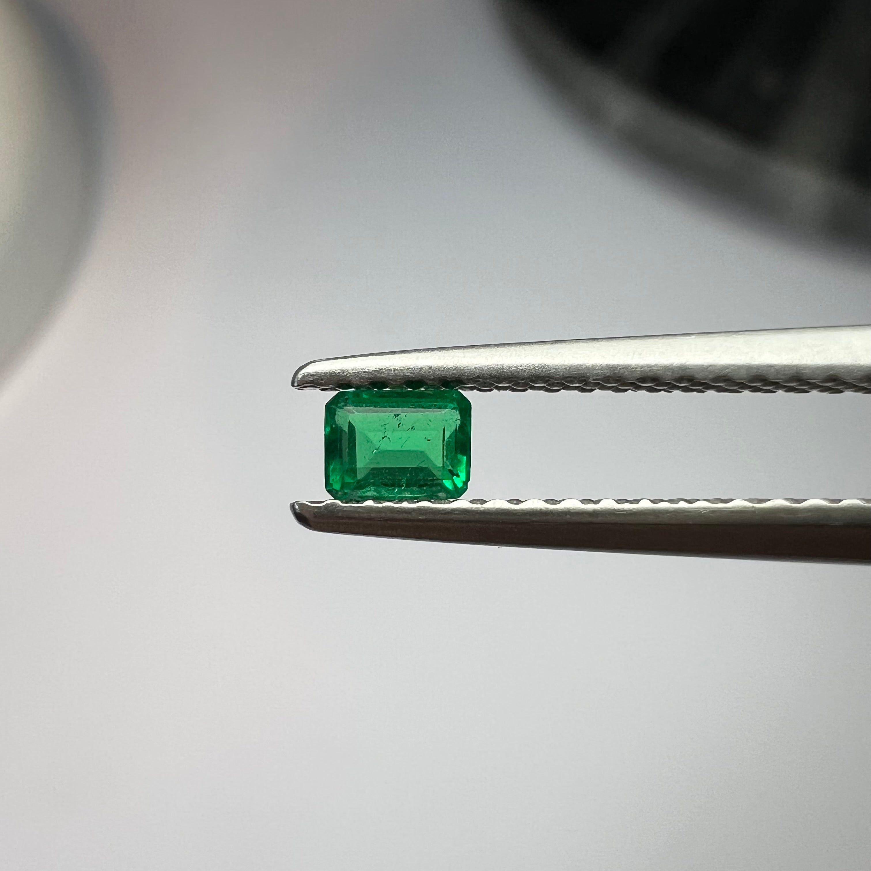 .13CT Loose Colombian Emerald, Emerald Cut 3.56x2.7x1.75mm Earth mined Gemstone