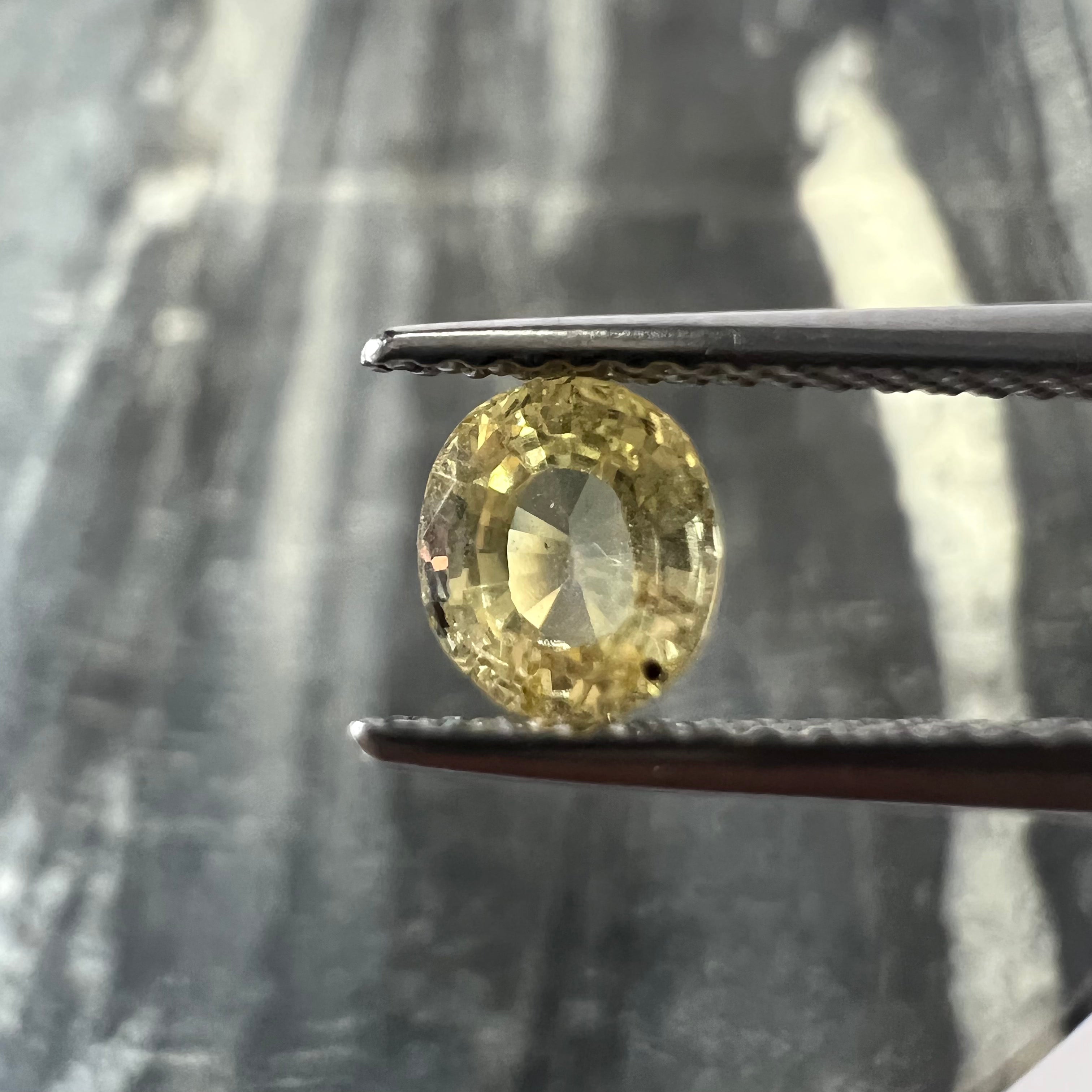 .94CTW Loose Oval Yellow Sapphire 5.6x4.9x3.8mm Earth mined Gemstone