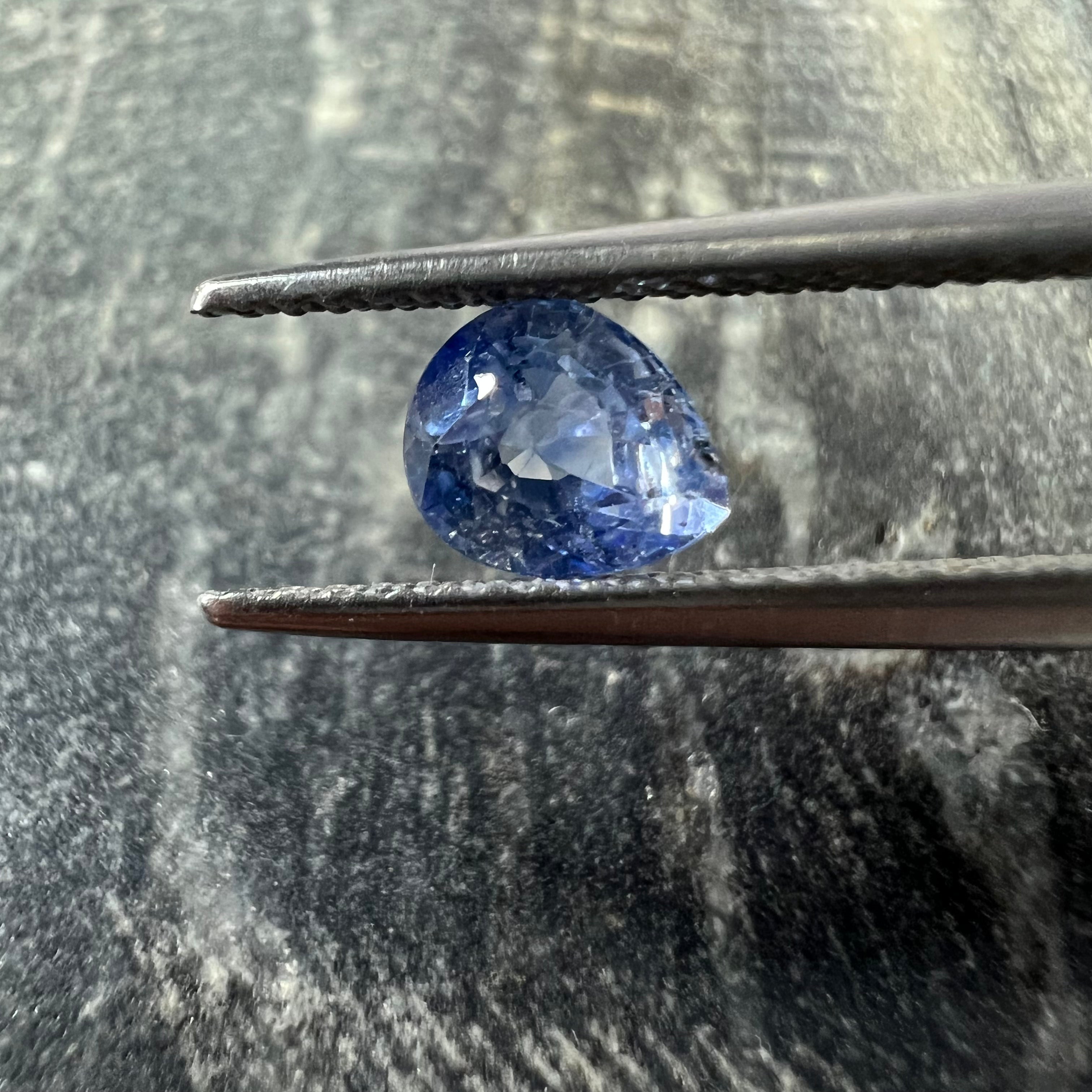 .91CTW Loose Pear Shape Sapphire 6.06x5.1x3.65mm Earth mined Gemstone
