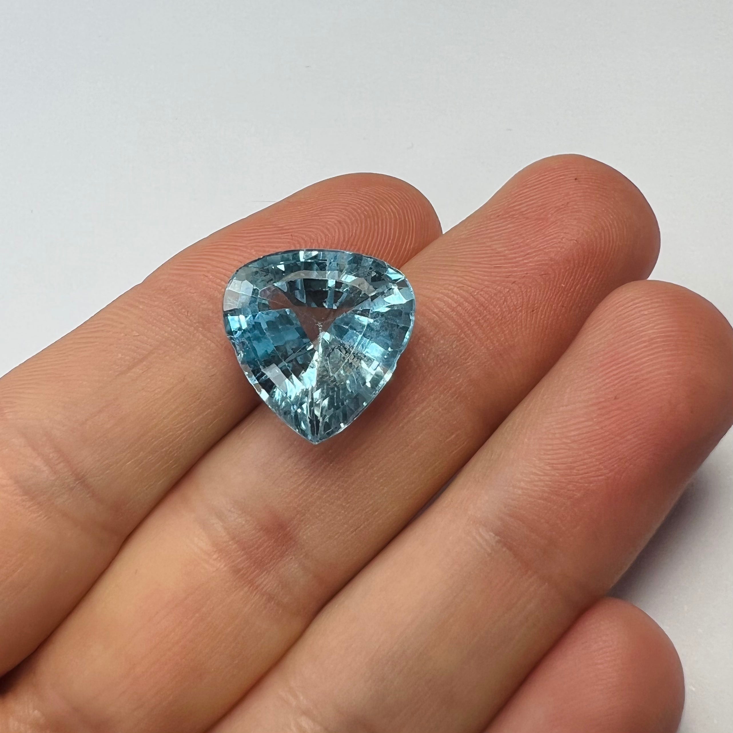 14.75CTW Loose Natural Trillion Cut Topaz 15.5x9.1mm Earth mined Gemstone
