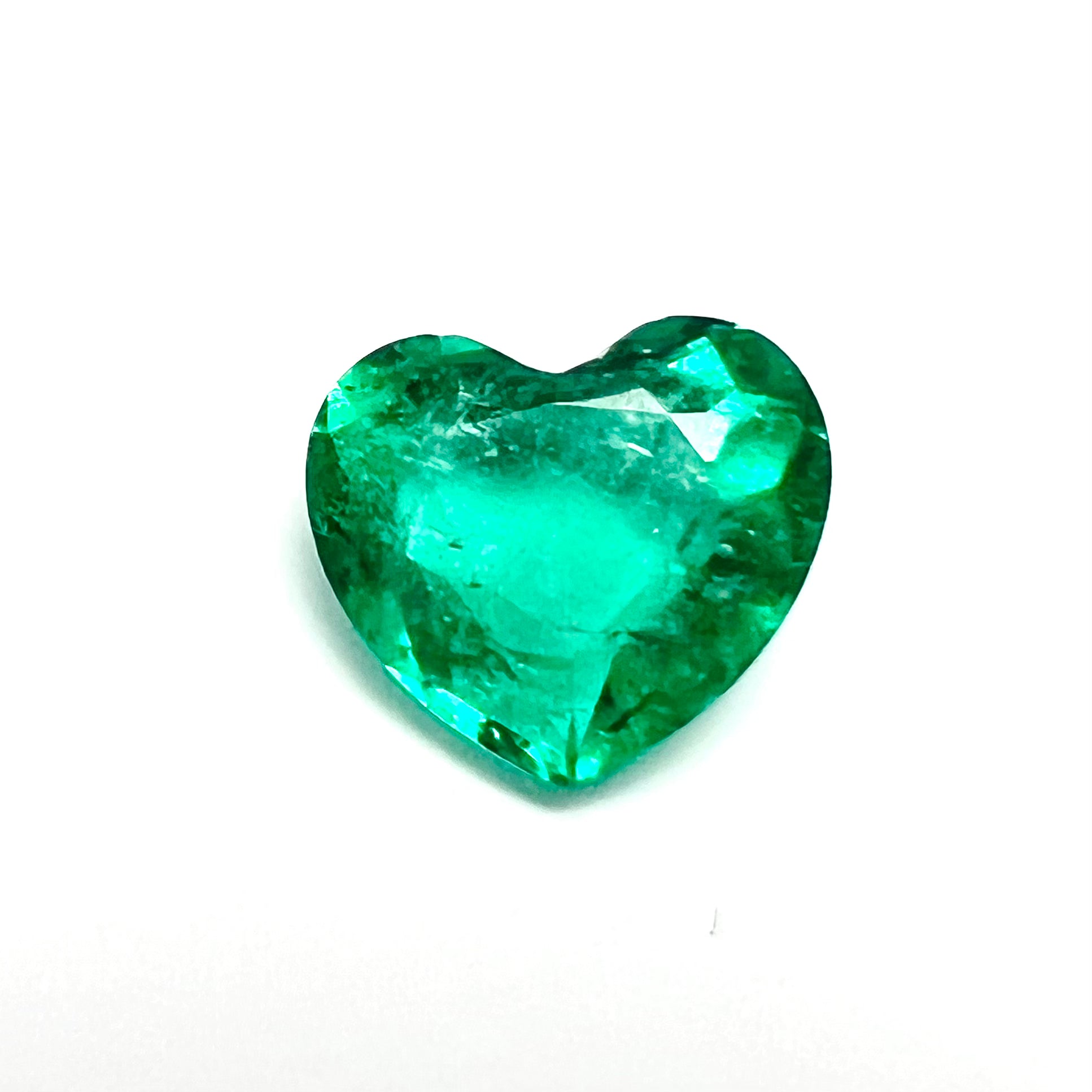 1.86CT Loose Natural Colombian Emerald Heart Shape 8.29x9.19x4.38mm