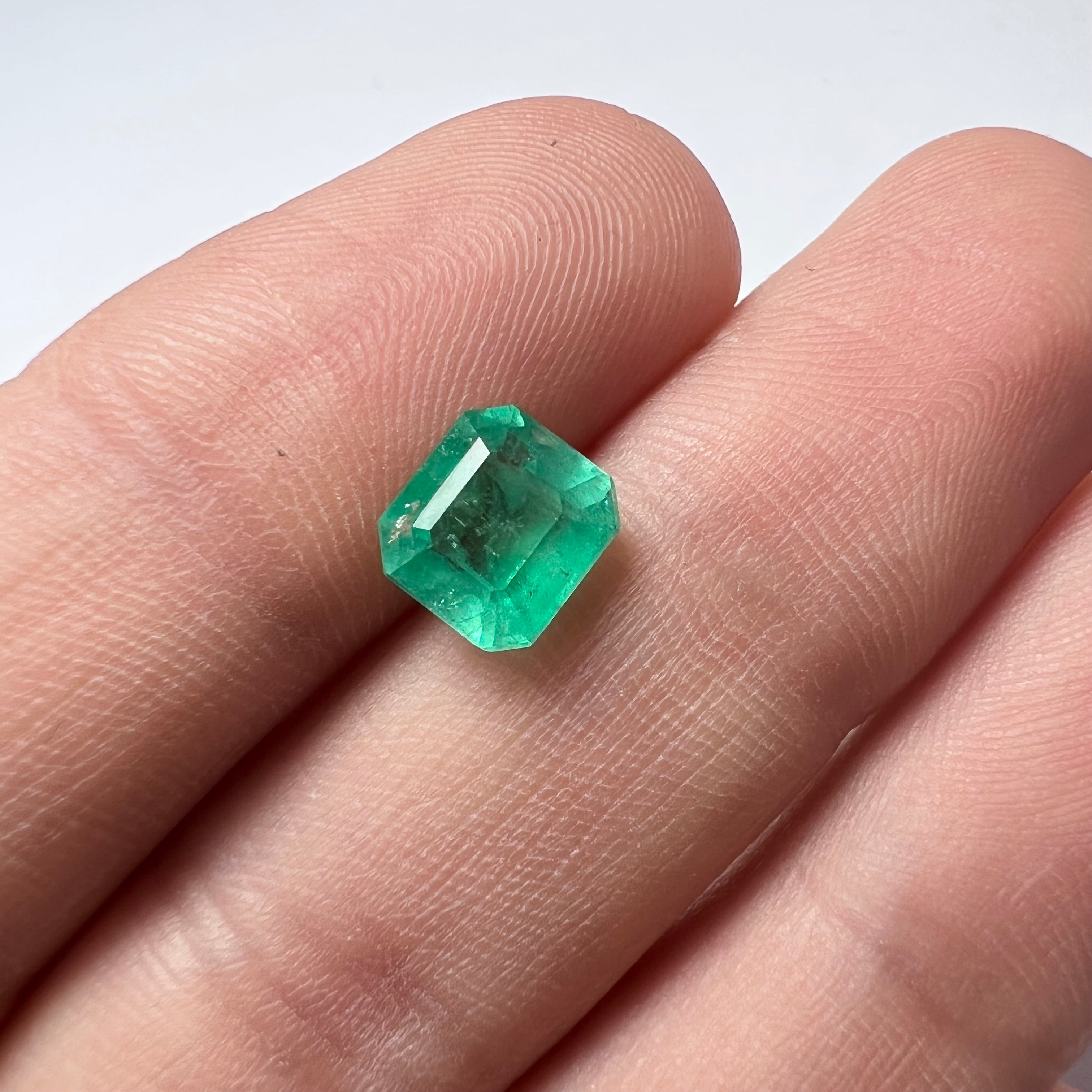 1.64CT Loose Natural Colombian Emerald Square Cut 7.54x6.86x4.60mm
