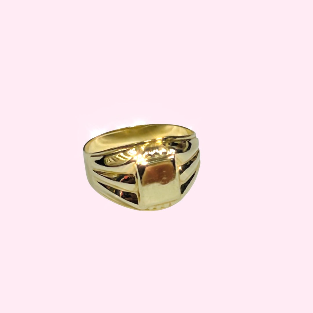 14K Yellow Gold Signet Ring Size 10.5