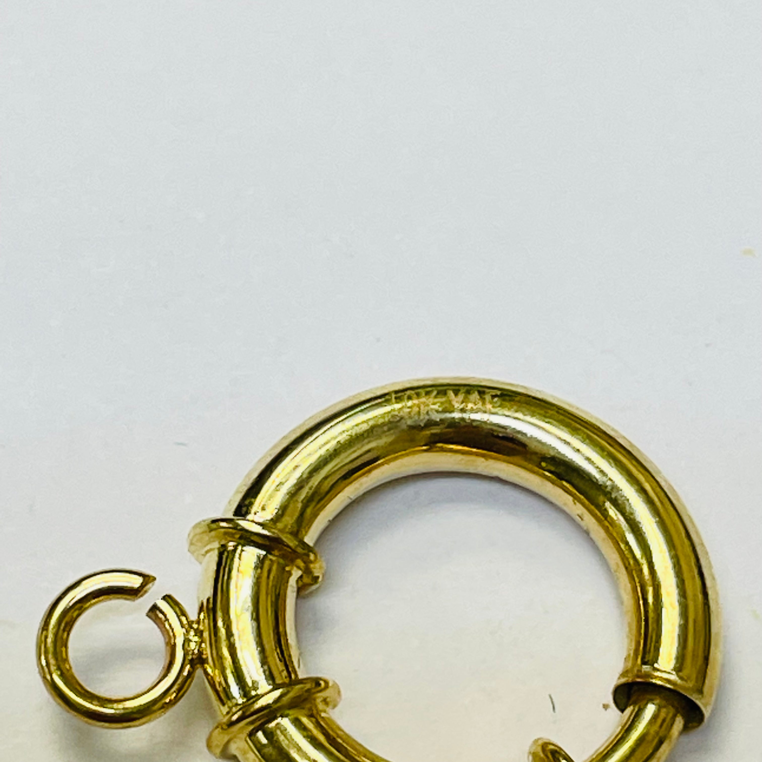 10K Yellow Gold 16mm Spring Ring Clasp