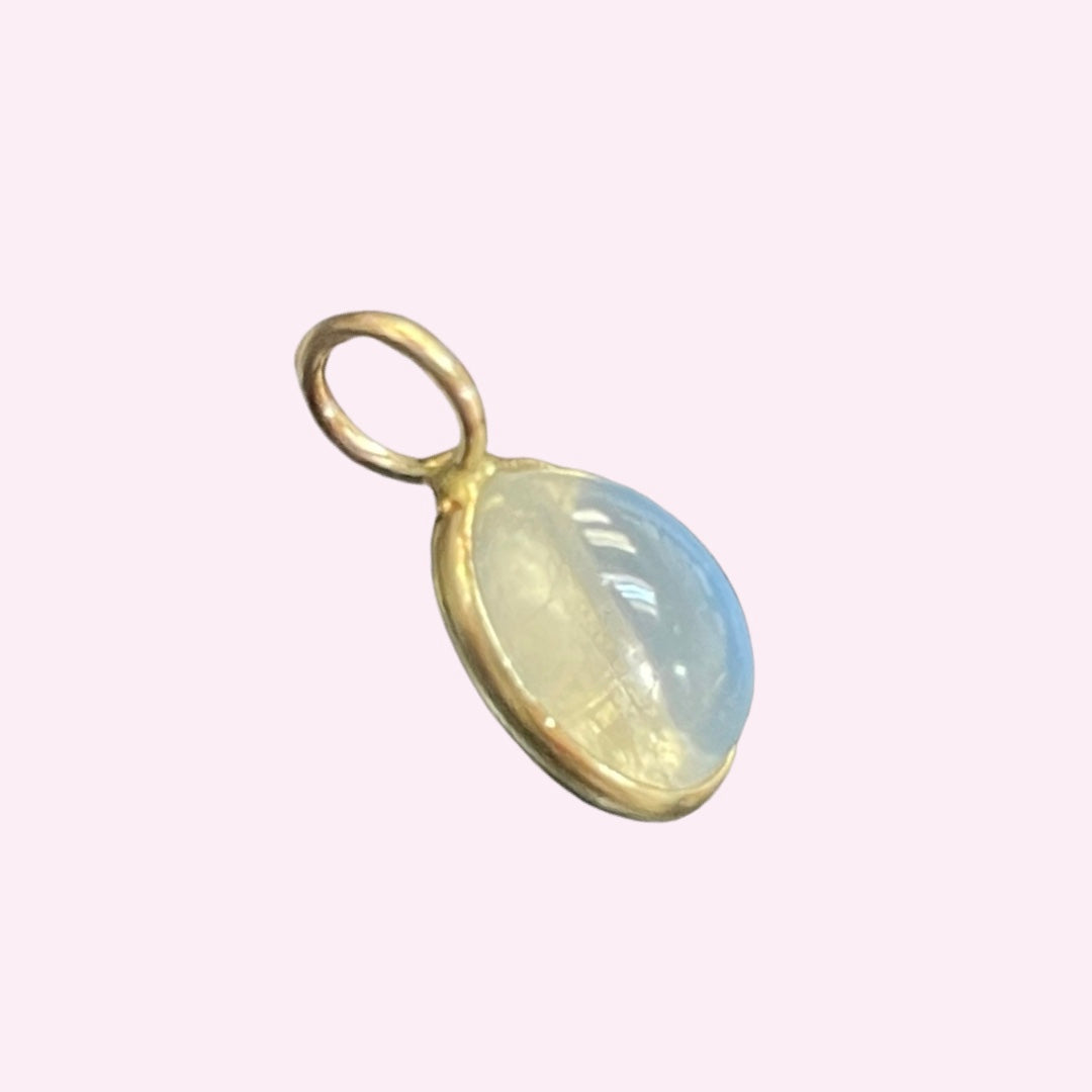 14K Yellow Gold Pendant Gem Charm