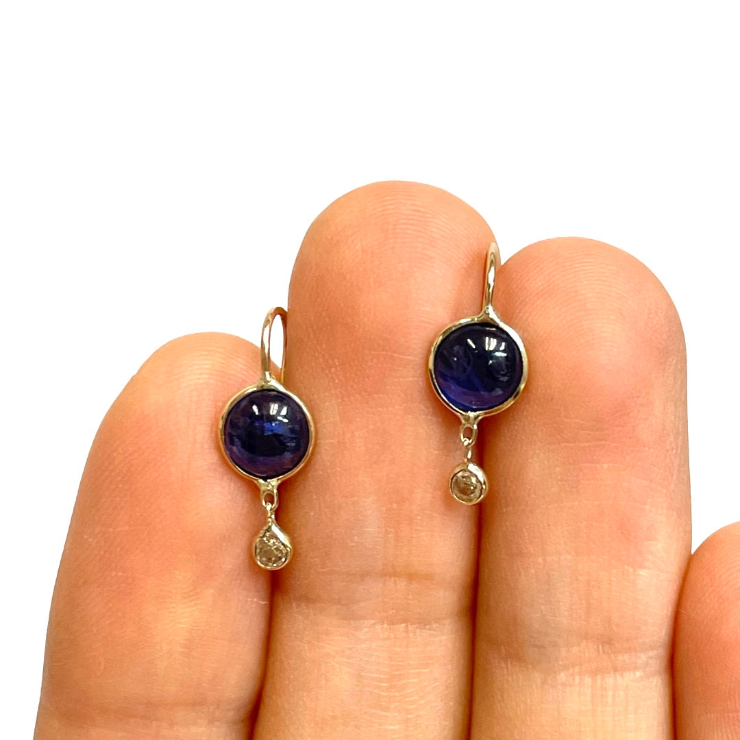 Sapphire Diamond Earrings