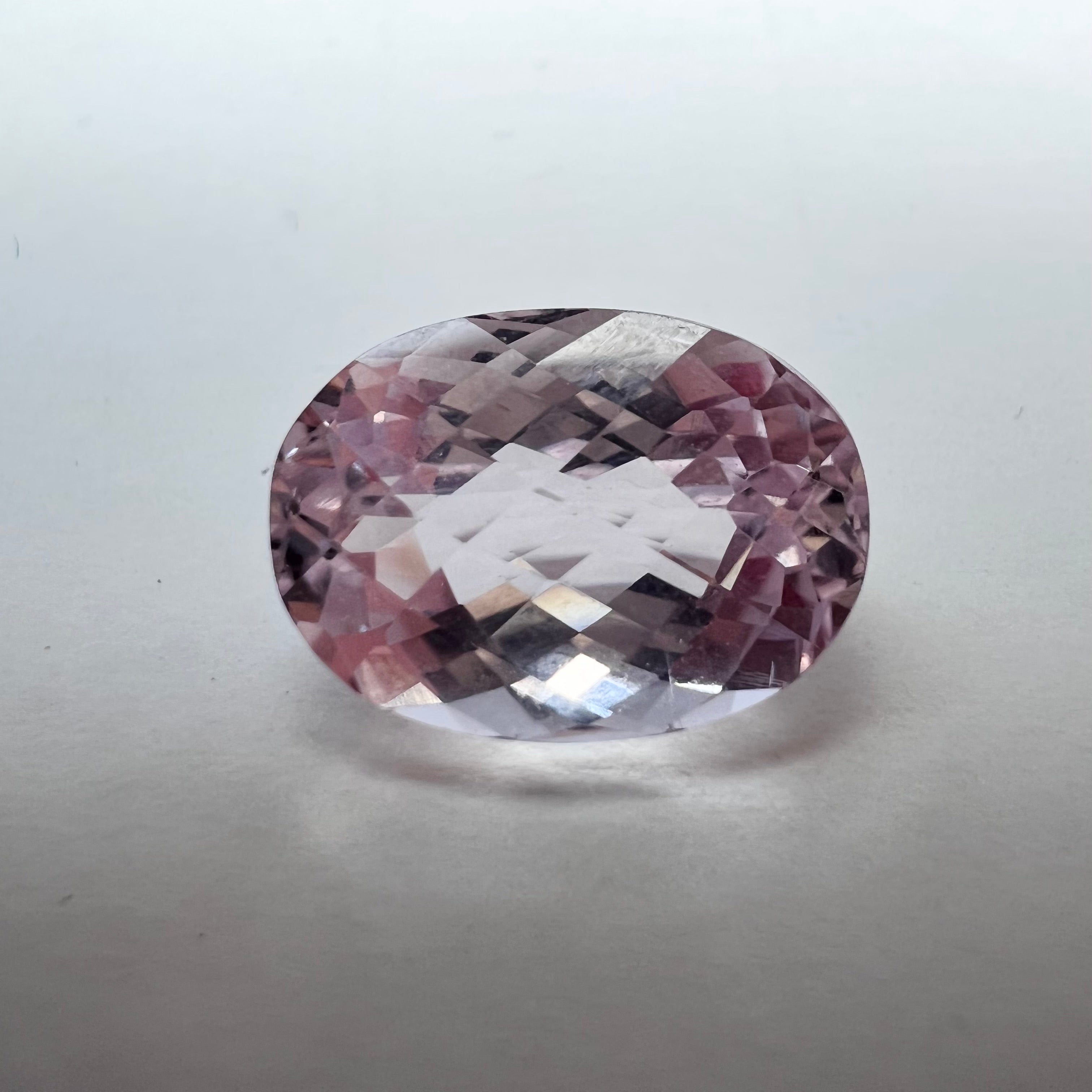 8.42CTW Natural Faceted Oval Kunzite 14.20x10.10mm Earth mined Gemstone