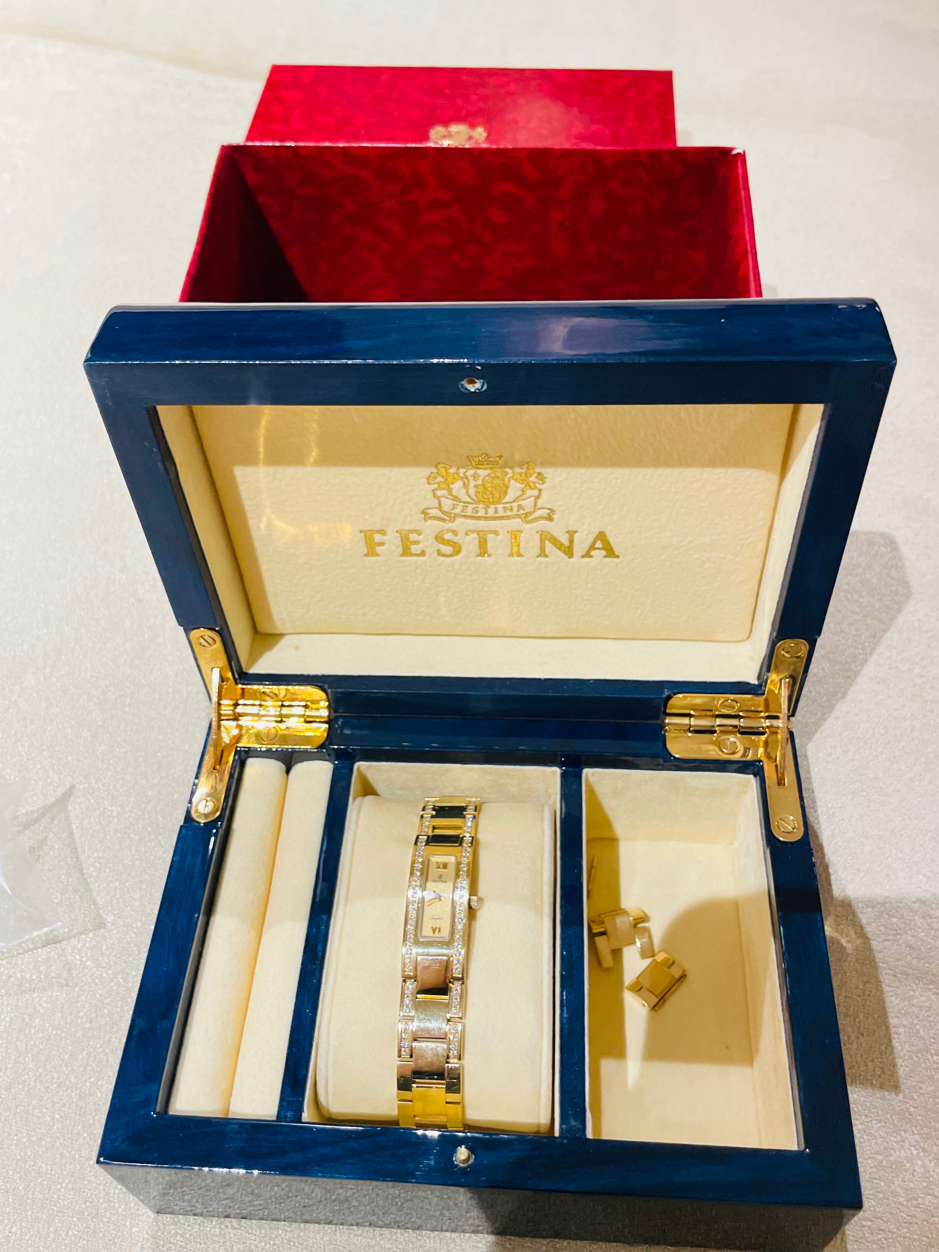 Festina Solid 18K Yellow Gold and Diamond Watch