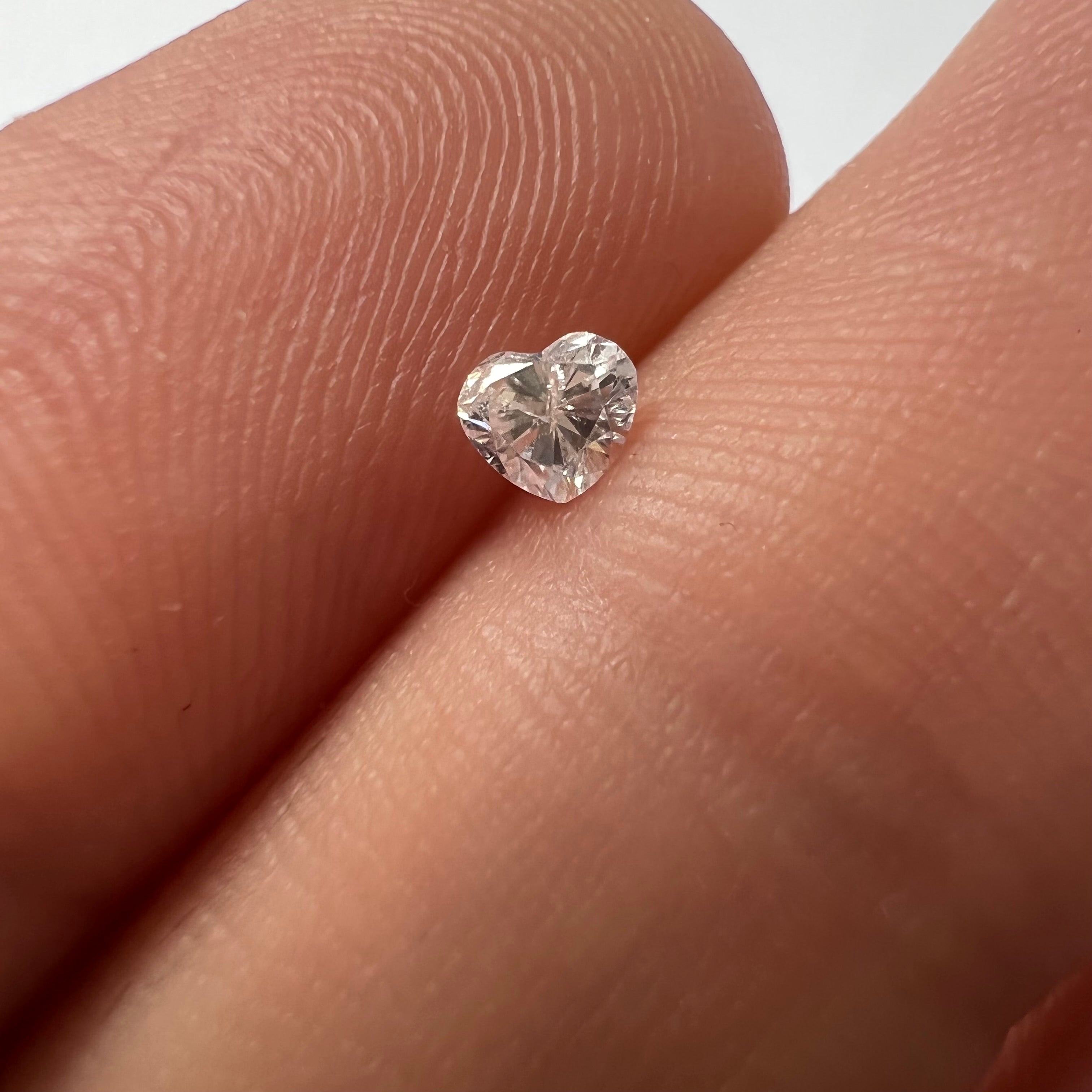 .12CT Heart Shape Diamond Slight Pink SI1 3.22x3.56x2.22mm Natural Earth mined