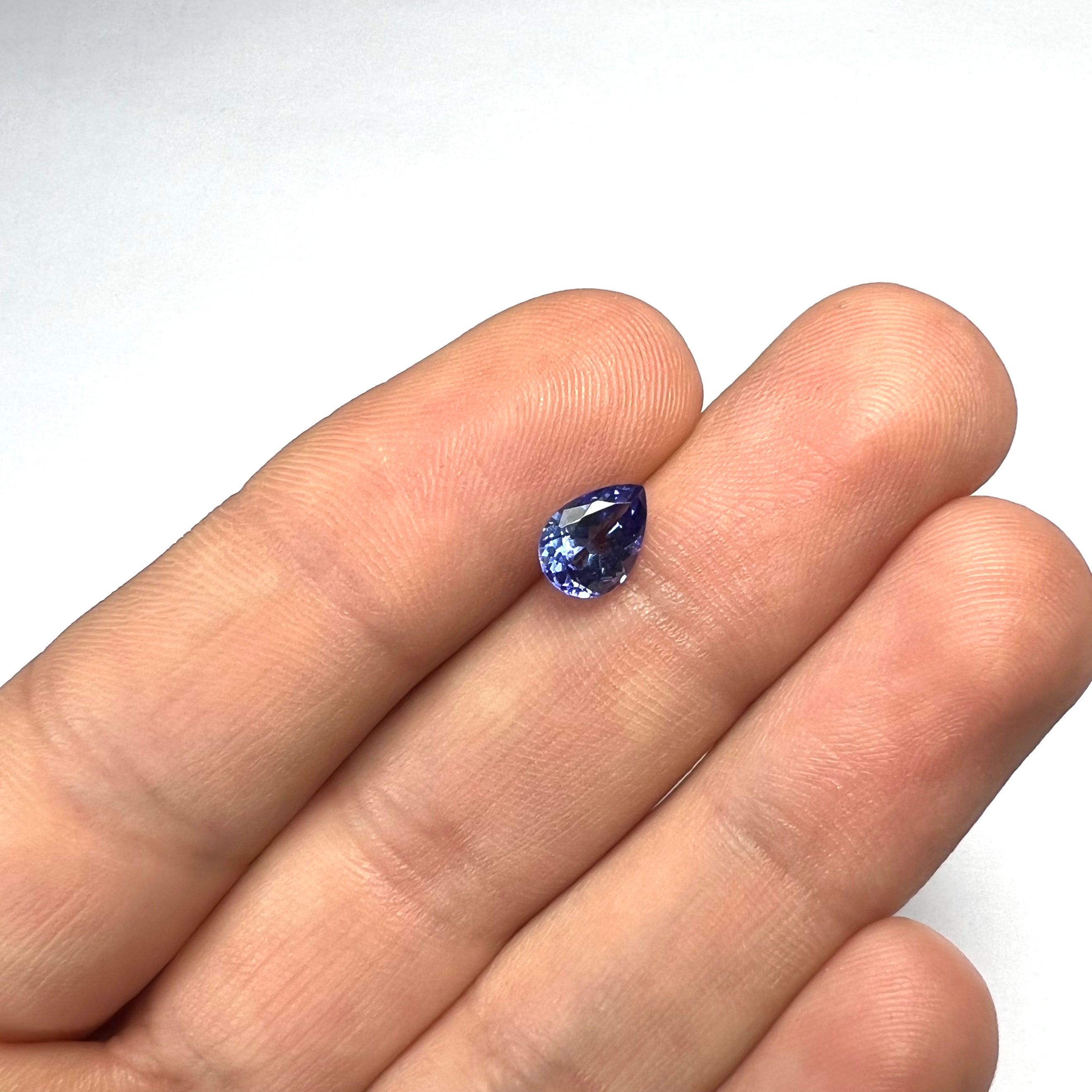 1.06CTW Loose Natural Pear Cut Tanzanite 7.74x5.50x3.80mm Earth mined Gemstone