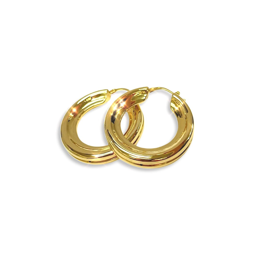 14K Yellow Gold Hoops