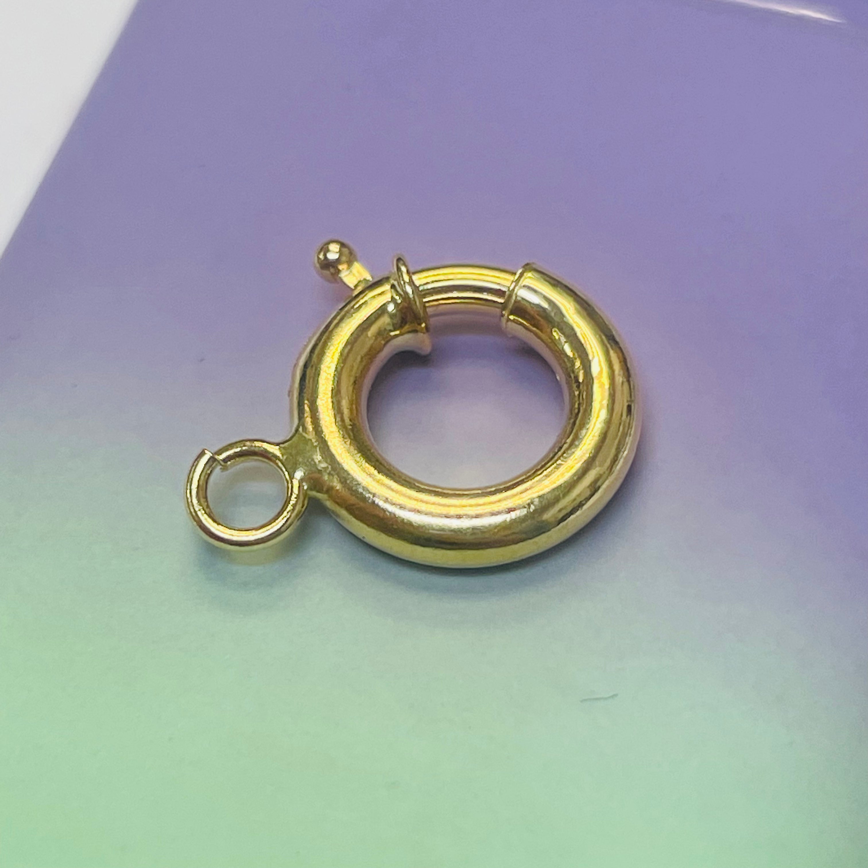 11mm 14K Yellow 2.5mm Spring Ring Clasp 2.5mm