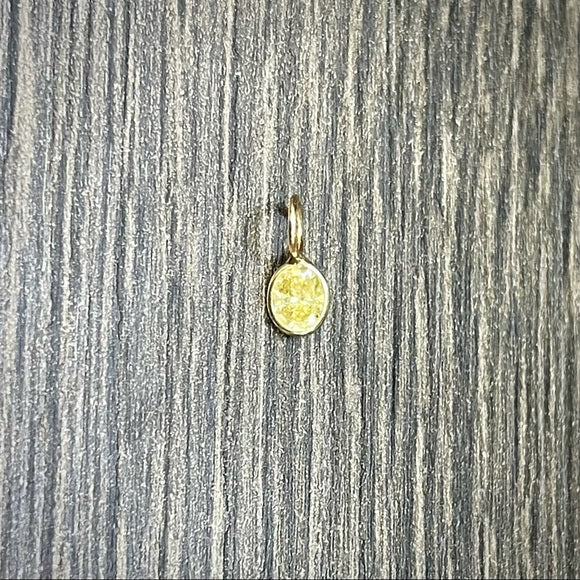 .25CT Yellow Diamond Pendant Charm in solid 14k Yellow Gold