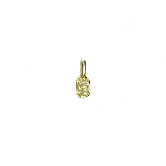 .50CT Princess Cut Diamond Pendant Charm in solid 14k Yellow Gold