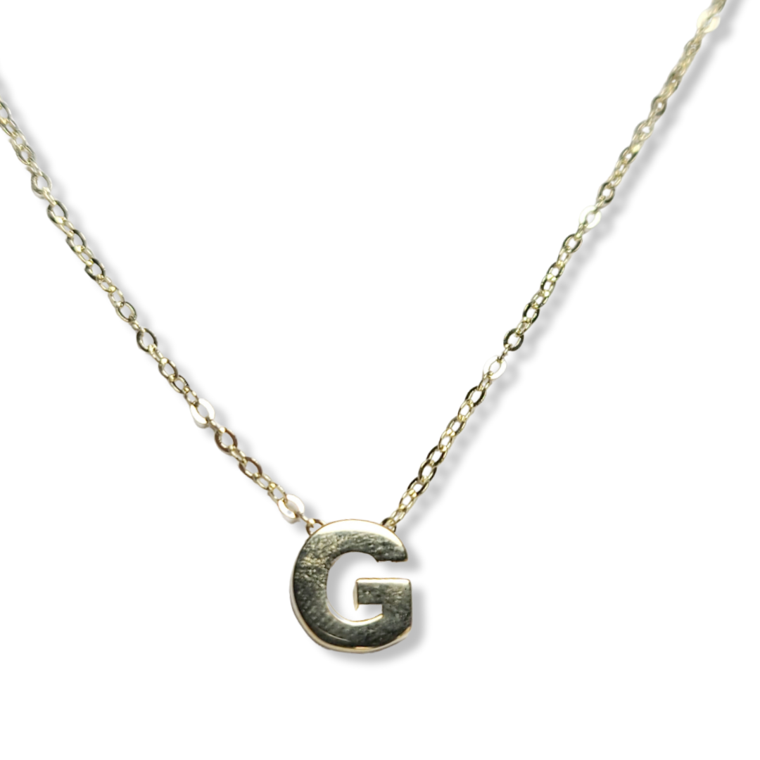 14K Yellow Gold Initial G Pendant Necklace