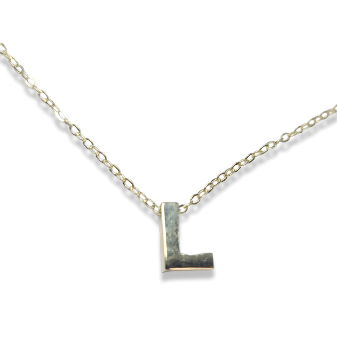 14K Yellow Gold Initial L Pendant Necklace